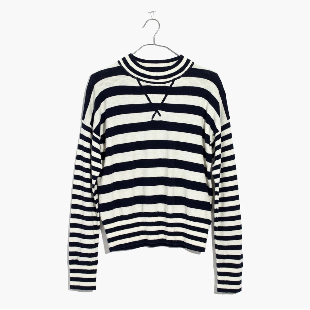 Madewell Relaxed Mockneck Sweater in Stripe